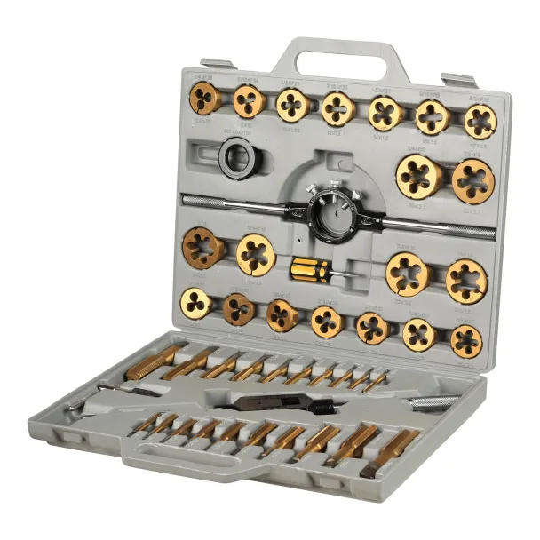 45-Piece Imperial Tap & Die Set  Alloy Steel with Titanium Coating