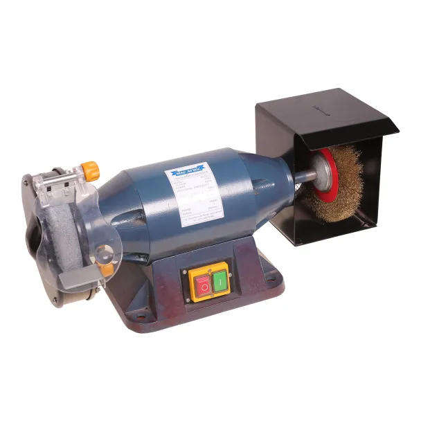 6" (150mm) Bench Grinder with Wire Wheel and Adjustable Tool Rests