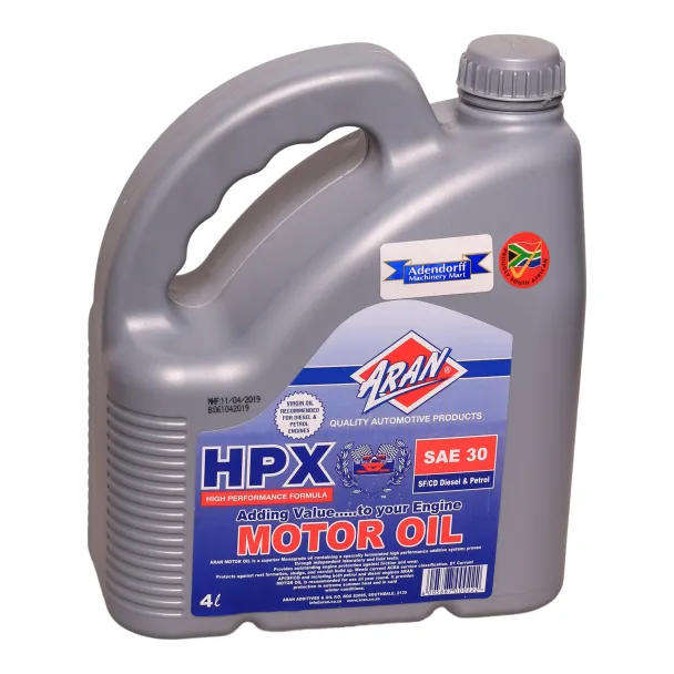 HPX SAE 30 Motor Oil  4 Litre