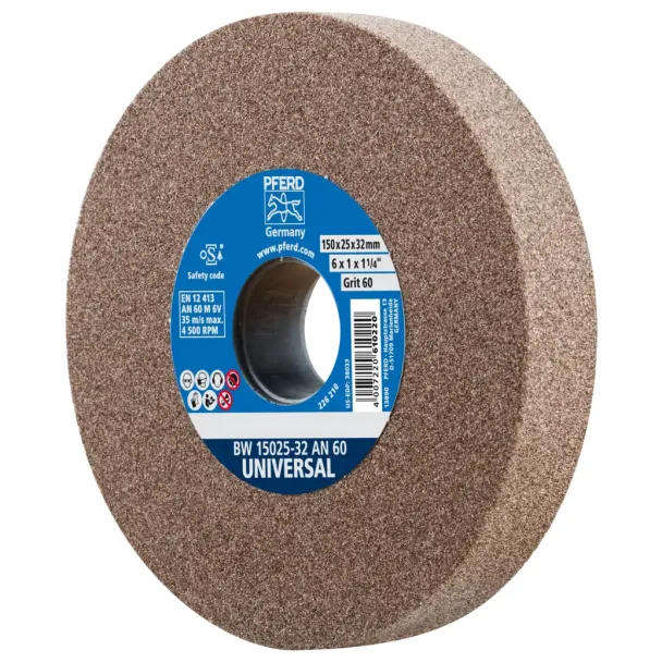 150mm A60 Fine Grit Bench Grinding Wheel with Adapter Rings