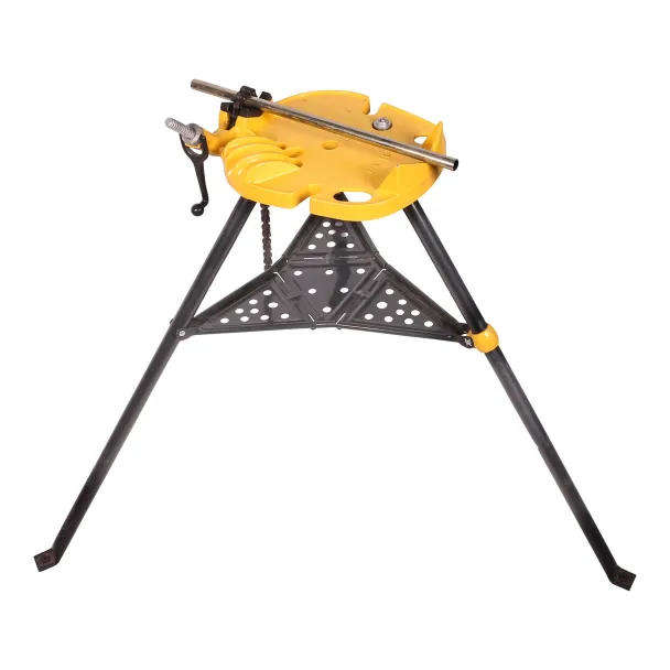 Lightweight Tri-Stand Pipe Chain Vice with Foldable Legs and Steel Cast Base