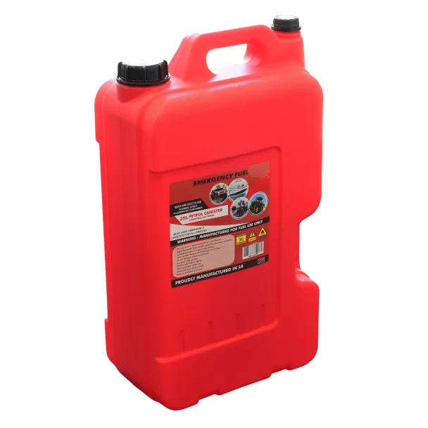 25L Red Petrol Jerrycan with Easy Pour Spout