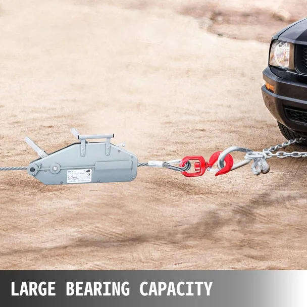 1.6 Ton Multi-Purpose Wire Rope Pulling Hoist  Manual Cast Aluminum Body