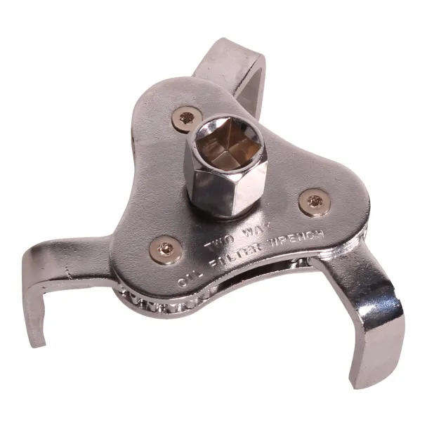 Two-Way Auto-Adjusting Oil Filter Wrench  Three-Jaw Design for 2.5" to 4.5" Filters