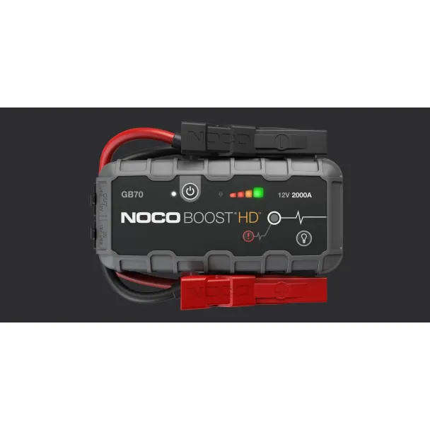 2000A UltraSafe Lithium Jump Starter with Power Bank and LED Flashlight