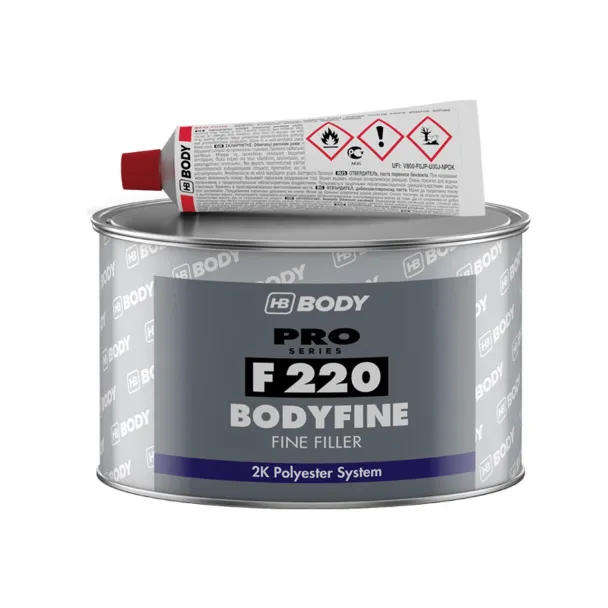 HB BODY F 220 Fine Filler  White 250g for Metal & Plastic Repairs