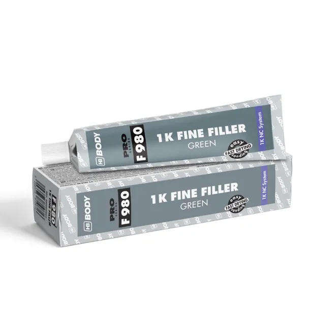 F 980 1K Fine Filler  Green, 150g for Smooth Surface Finishing