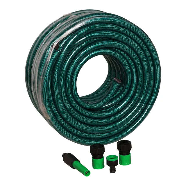 20 mm x 30 m Garden Hose with 4-Piece Fitting Set