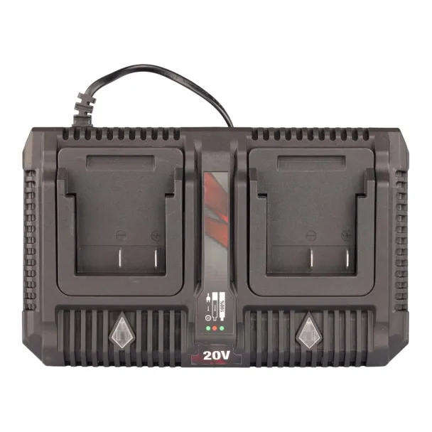 Dual Battery Charger for 20V Li-Ion Batteries  21.5V DC, 2200mA Output (Tool Only)