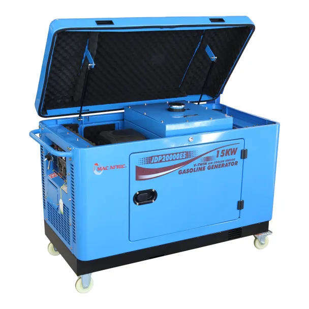 15 kVA (15 kW) Enclosed Single-Phase Petrol Standby Generator (230 V)