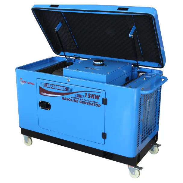 15 kVA (15 kW) Enclosed Single-Phase Petrol Standby Generator (230 V)