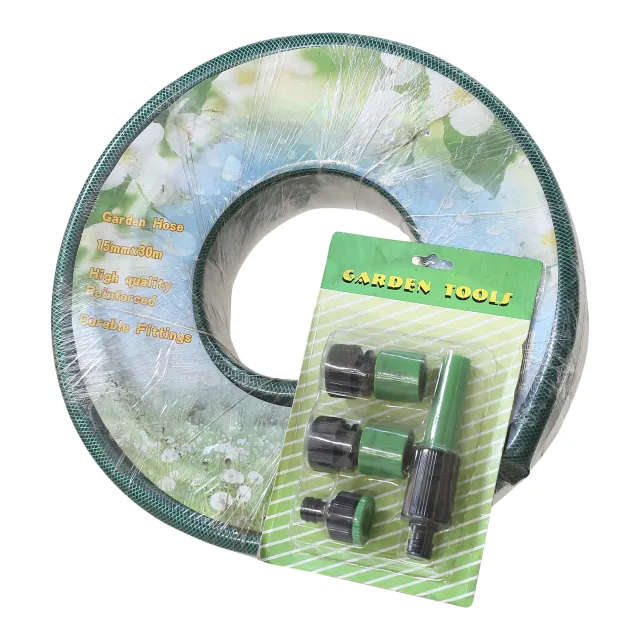 15 mm x 30 m Garden Hose with 4-Piece Fitting Set