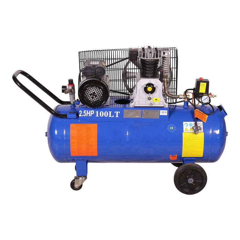 100L 1.5 KW (2.0 HP) 230 V Belt Driven Compressor