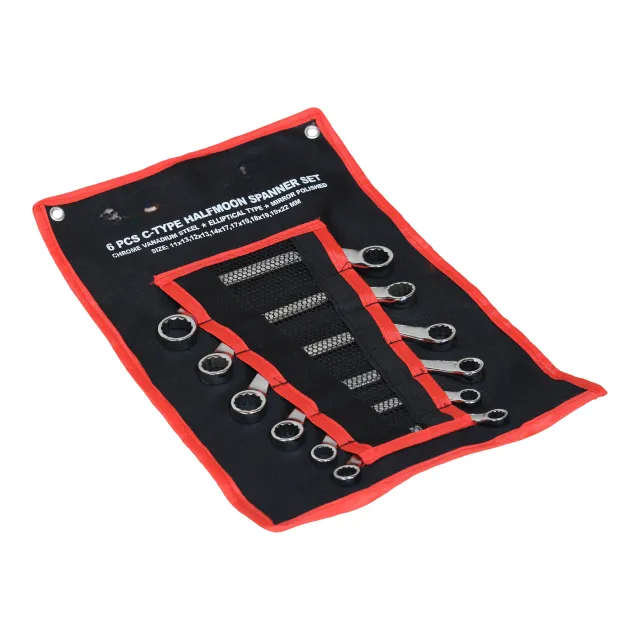 C-Type Halfmoon Spanner Set - 6 PCS
