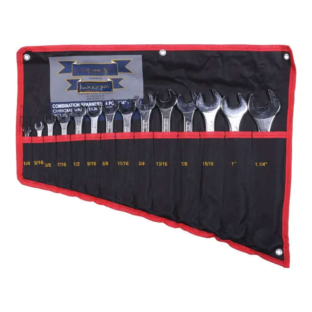 14 PCS Imperial Combination Polished Spanner Set