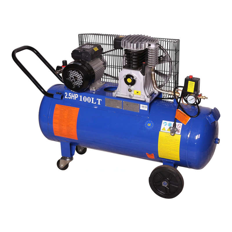 100L 1.5 KW (2.0 HP) 230 V Belt Driven Compressor