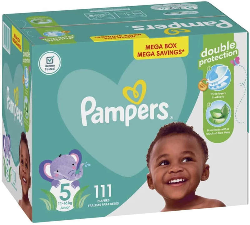 Pampers Anti-Rash Shield Taped Diaper Size 5 (11-16 kg) 111 Nappies