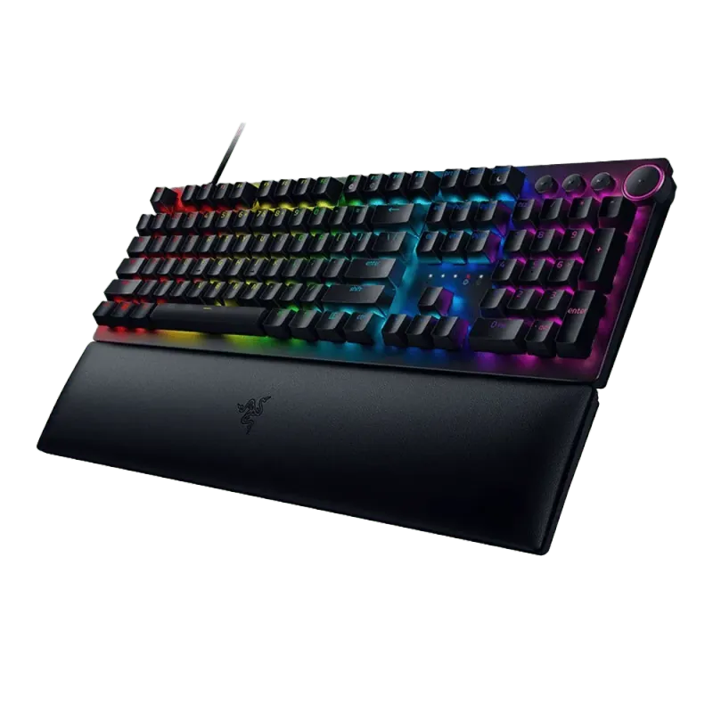 Razer Huntsman V2 Optical Gaming Keyboard  Clicky Purple Switches & HyperPolling Technology