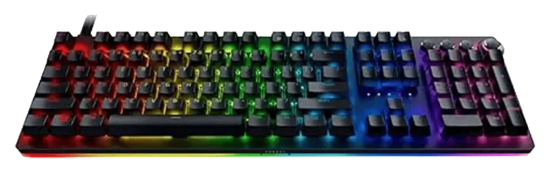 Razer Huntsman V2 Optical Gaming Keyboard  Clicky Purple Switches & HyperPolling Technology
