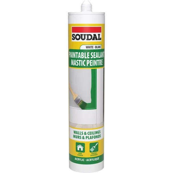 270 ml White Acrylic Paintable Sealant  Ideal for Indoor Walls and Ceilings