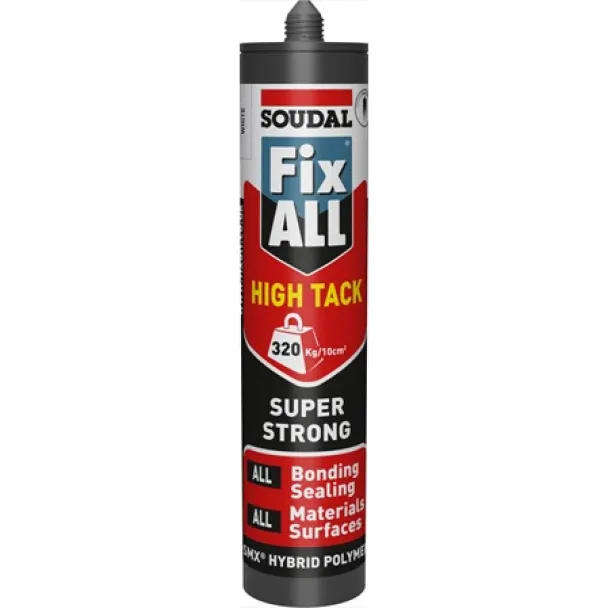 Soudal Fix All High Tack Hybrid Sealant & Adhesive  290ml (White)