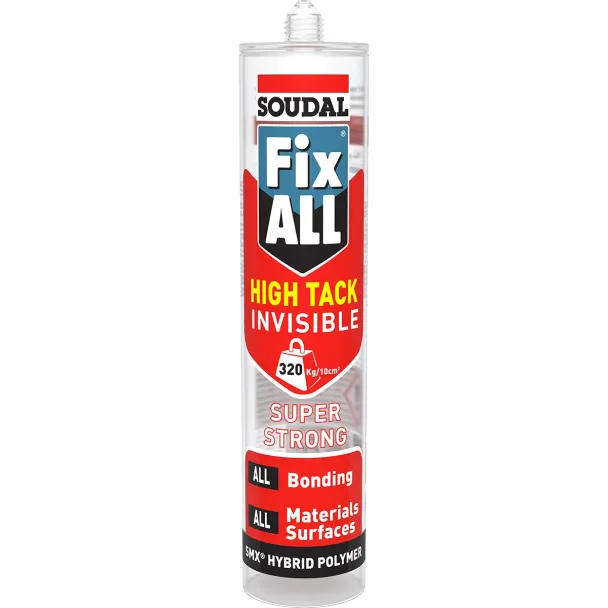 Soudal Fix All High Tack Invisible  290ml Clear Hybrid Polymer Sealant