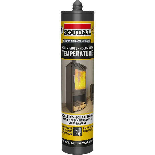 High Temp Black Sealant 290ml  Heat Resistant up to 1500°C for Stoves & Ovens