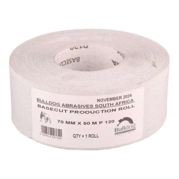 Basecut Sanding Roll  70mm x 50m, P120 Grit