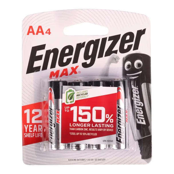 Max AA Alkaline Batteries  4-Pack