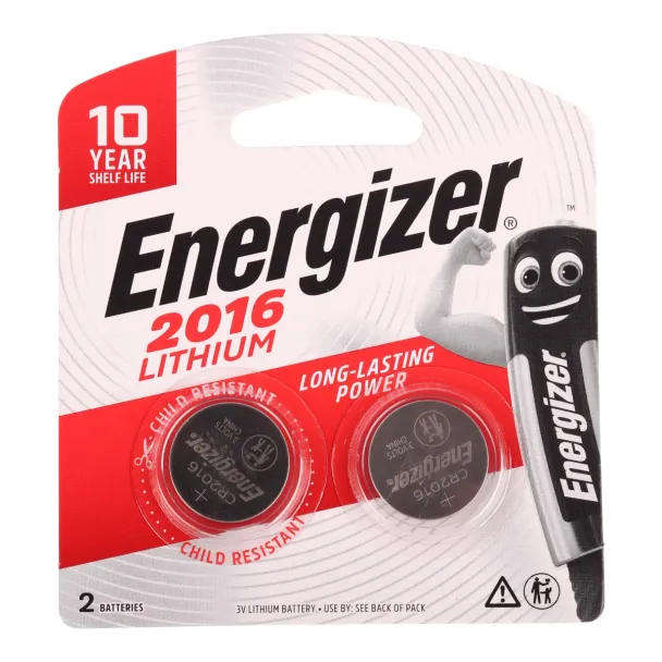CR2016 3V Lithium Coin Cell Batteries  2-Pack