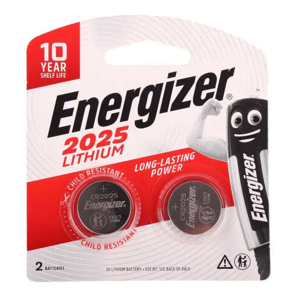 CR2025 3V Lithium Coin Cell Batteries  2-Pack