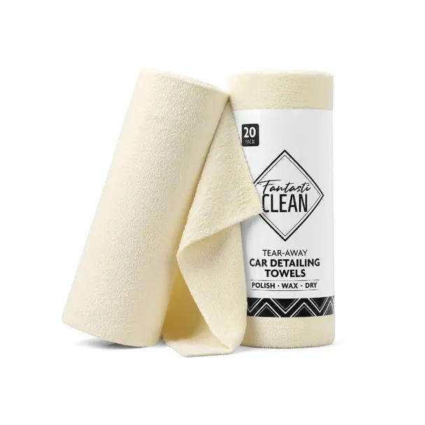 Tear-Away Microfiber Detailing Towels  20 Pack Beige