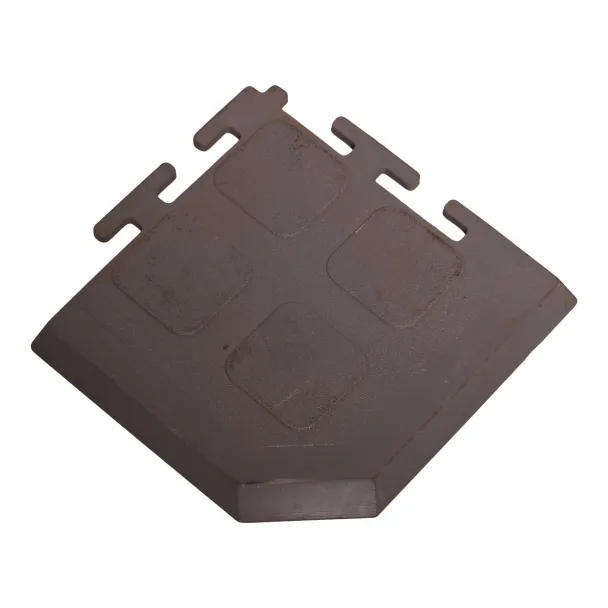 Corner Piece for XTILES-600  Black Rubber Edge Tile | 33cm Slotted Connector