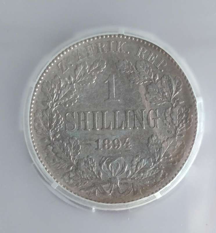 1894 ZAR 1 Shilling XF 45