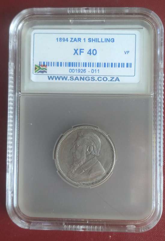 1894 ZAR 1 Shilling XF 40