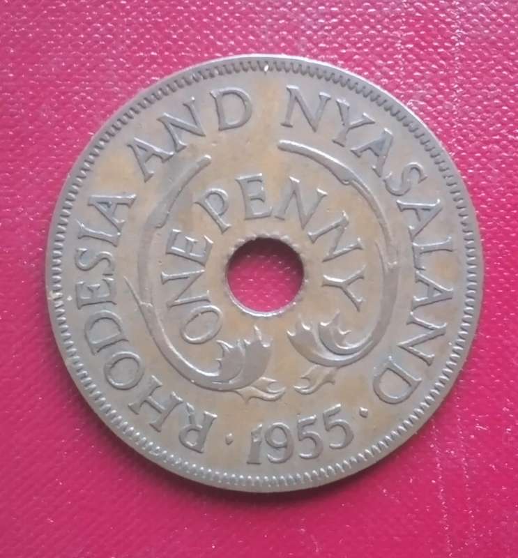 One Penny Rhodesia 1955