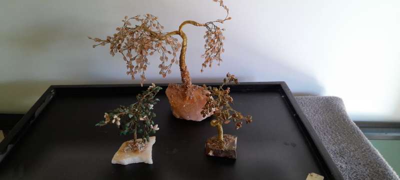 Set of 3 Beautiful Trees Precious Gemstones