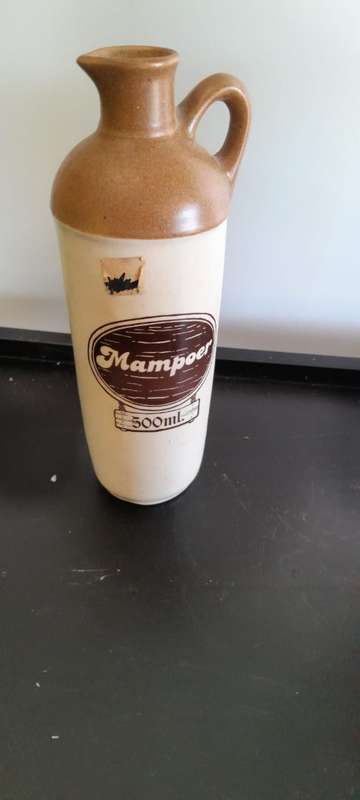 Set of 3 Stoneware Jugs (Mampoer Witblitz and Homemade)
