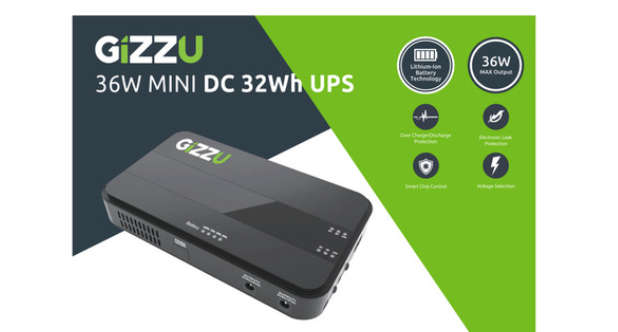 Gizzu GUDP36W Mini 36W 32Wh 8800mAh Dual Voltage DC UPS