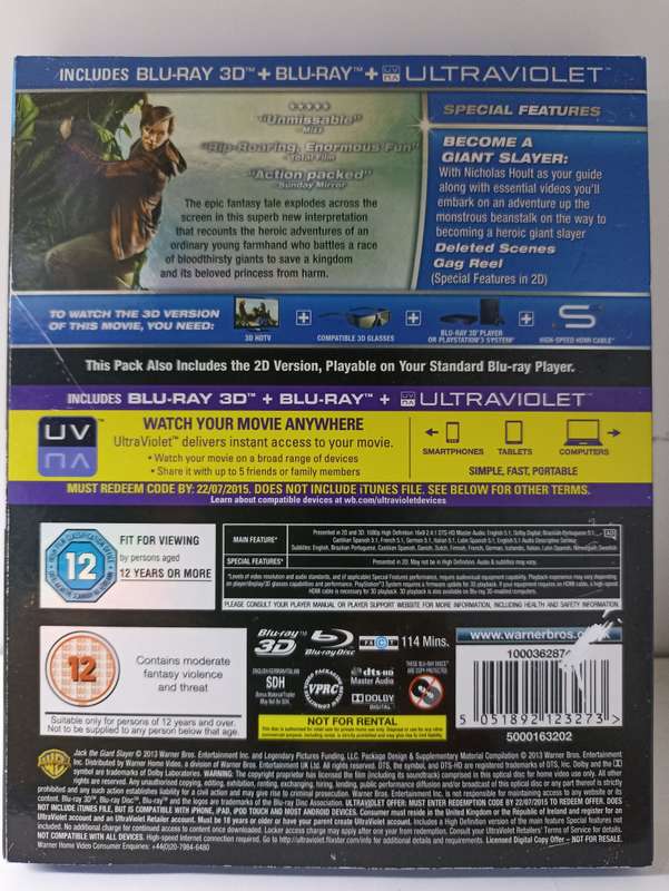 Jack the Giant Slayer (Blu-ray and Blu-ray 3D)
