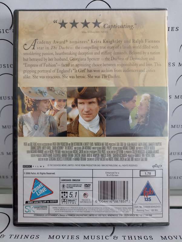 The Duchess - Keira Knightley (New DVD)