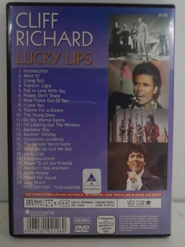 Cliff Richard - Lucky Lips & Unforgettable (DVD & CD)