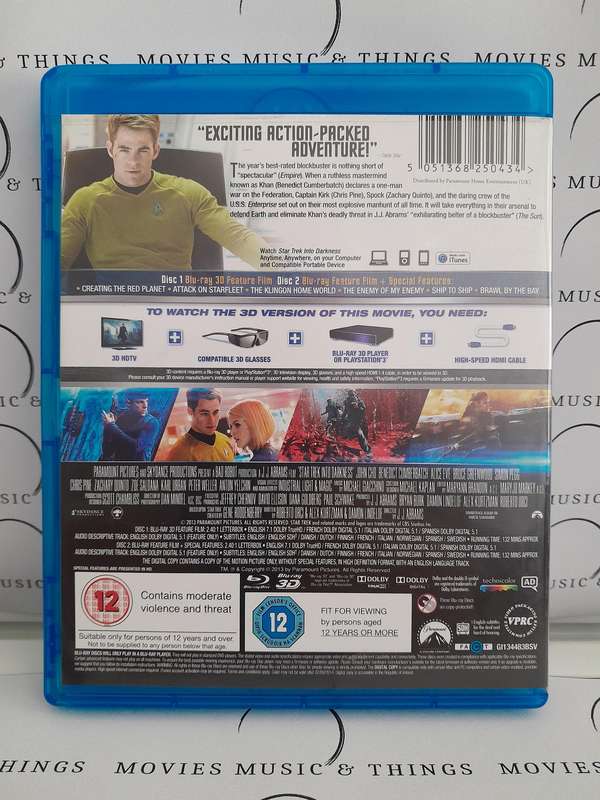 Star Trek - Into the Darkness (Blu-ray and Blu-ray 3D)