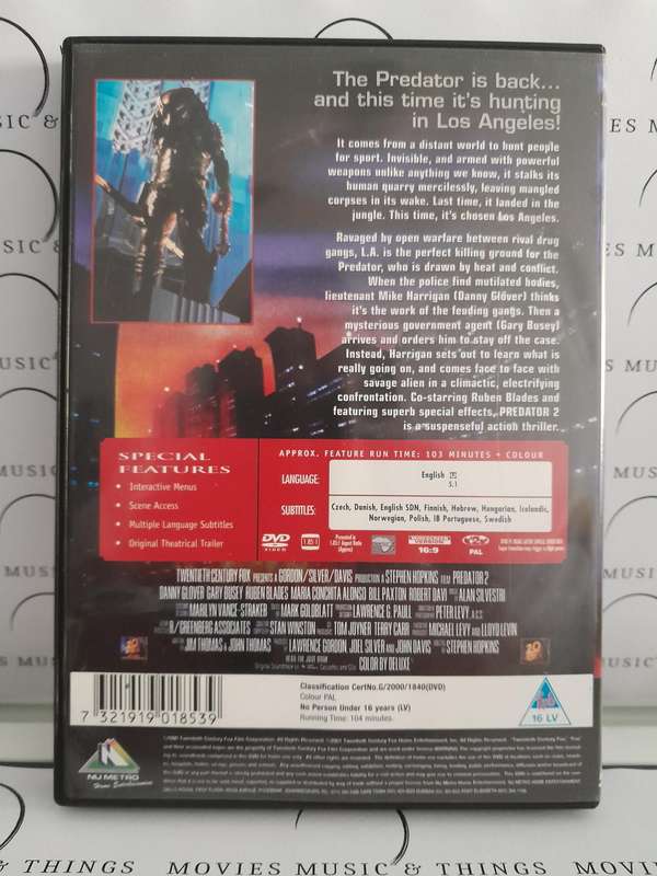 Predator 2 - Danny Glover (DVD)