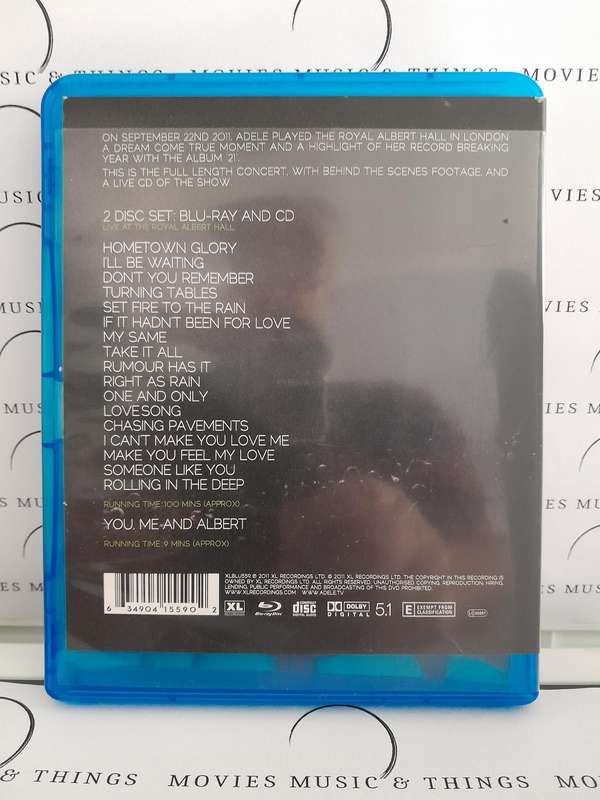Adele - Live at the Royal Albert Hall (CD & Blu-ray Disc)