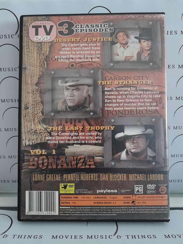 Bonanaza Vol. 1 - 3 Classic Episodes (DVD)