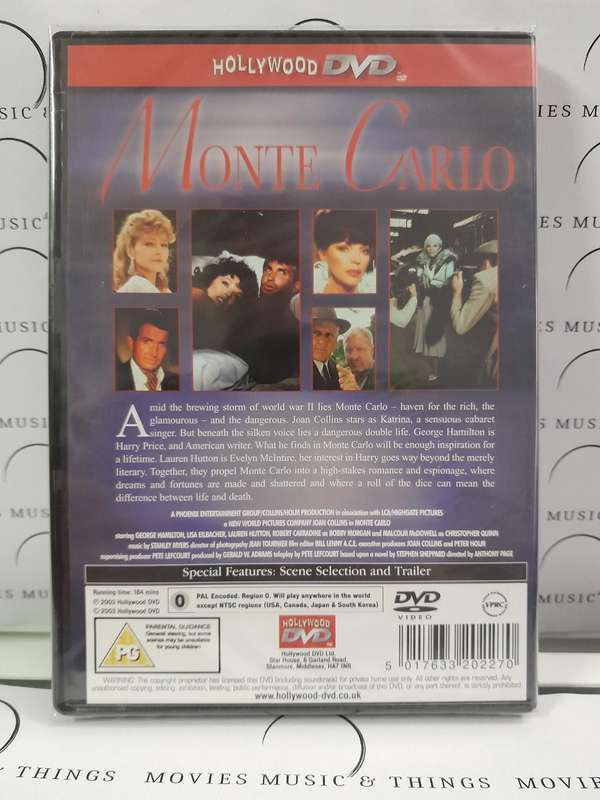Monte Carlo - 2 Part Mini Series - Joan Collins (DVD) 1986