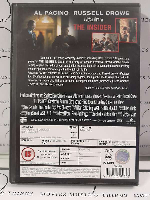The Insider - Al Pacino & Russell Crowe (DVD)
