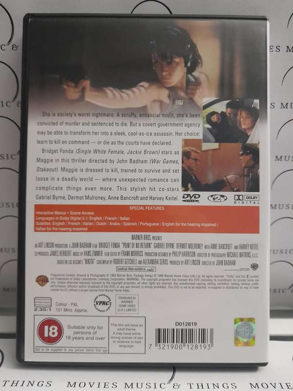 The Assassin - Point of no Retuen - Bridget Fonda DVD