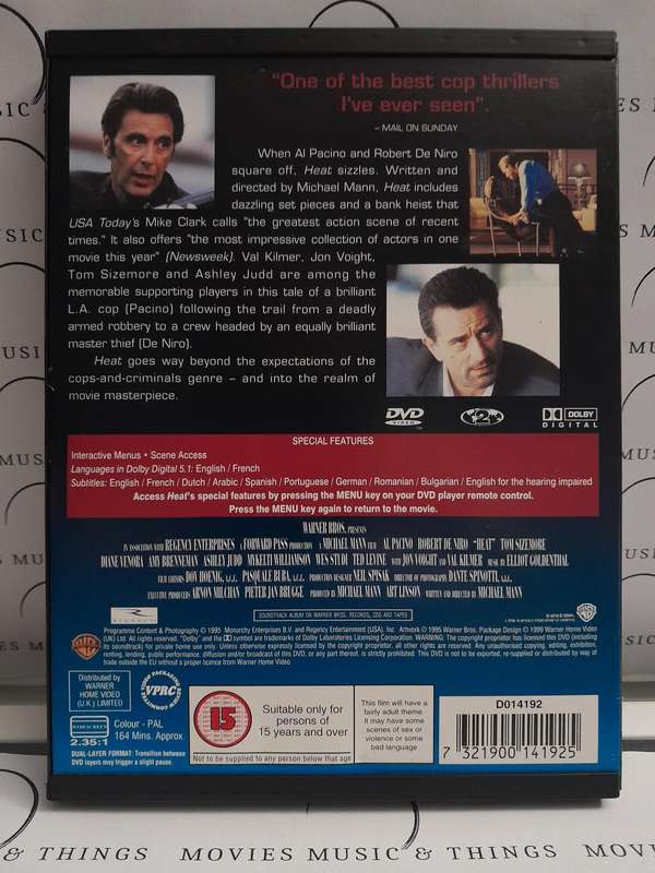 Heat - Pacino & De Niro (DVD)